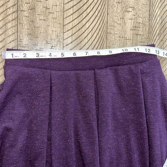Power 💥 Purple Sparkle ❇️ ✨2 Pocket Skirt Fit & Flare Skirt NWT - Picture 14 of 17